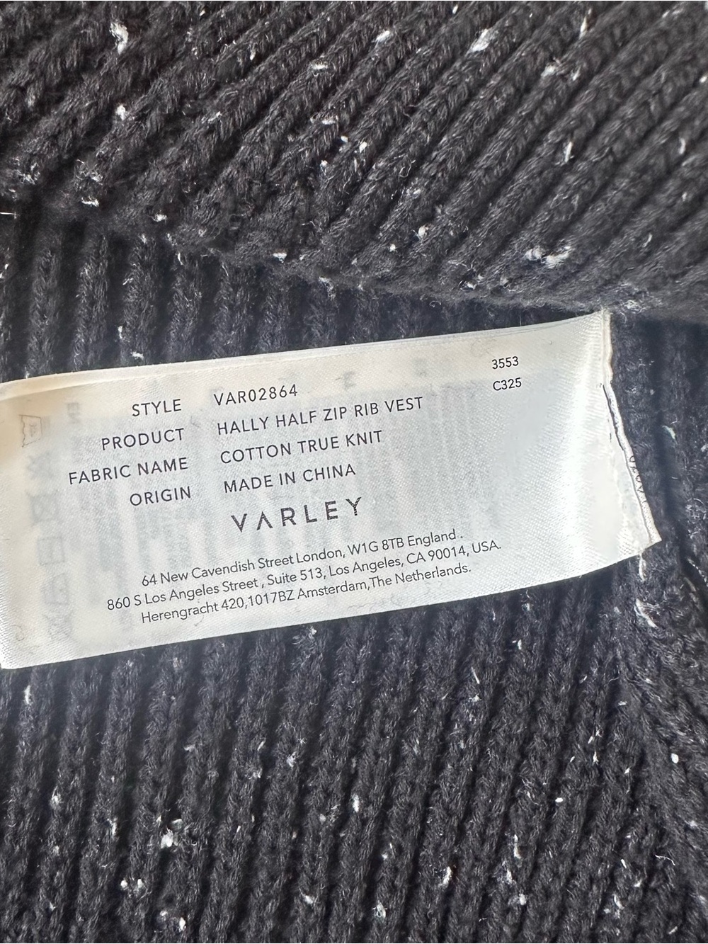 VARLEY Half Zip Rib Vest - Picture 7 of 10